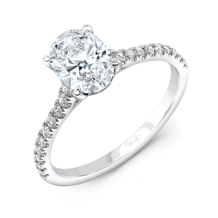 Uneek Timeless Collection Under-Halo Engagement Ring