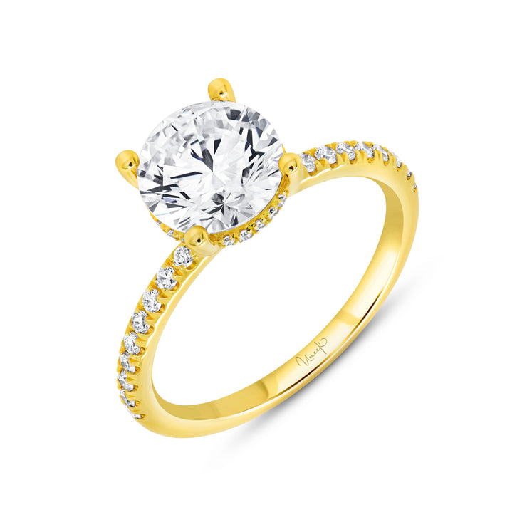 Uneek Timeless Collection Under-Halo Engagement Ring