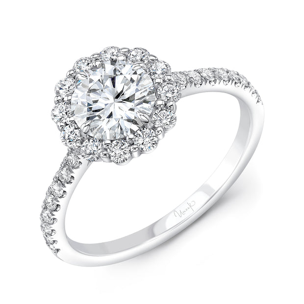 Uneek Timeless Collection Halo Round Engagement Ring