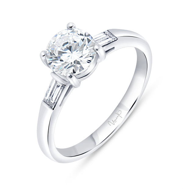 Uneek Timeless Collection Three-Stone Round Engagement Ring