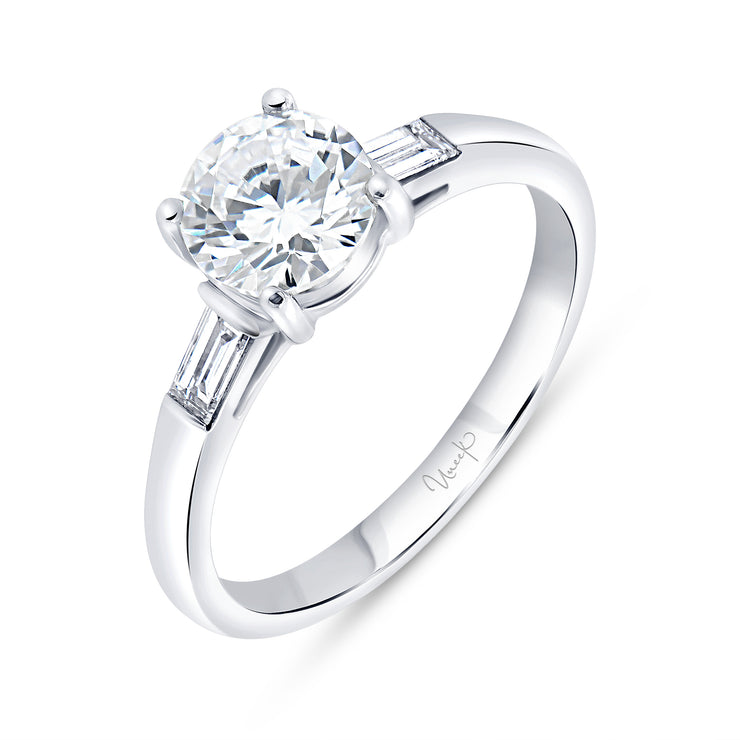Uneek Timeless Collection Three-Stone Round Engagement Ring