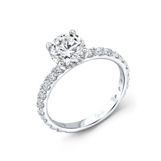 Uneek Timeless Collection Under-Halo Round Engagement Ring