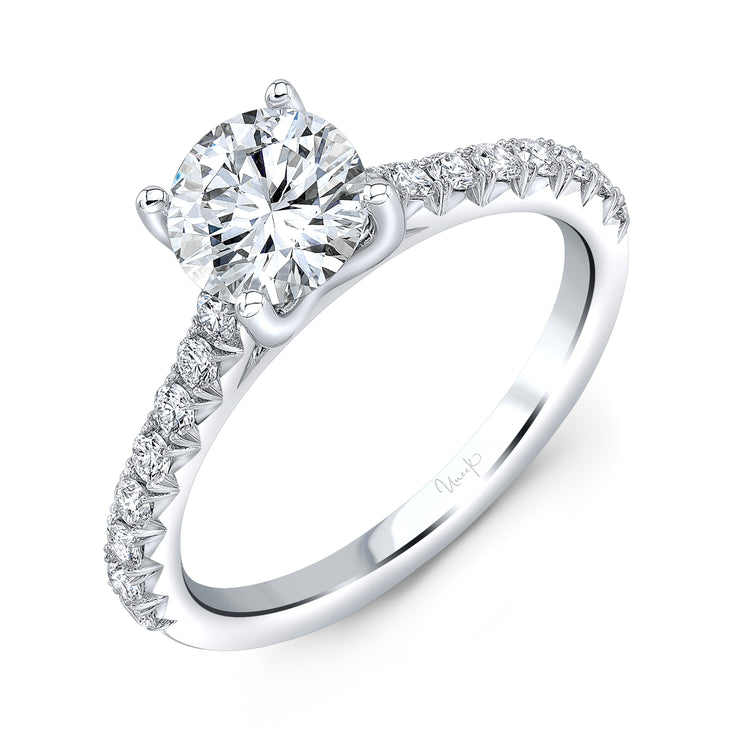 Uneek Timeless Collection Cathedral Round Engagement Ring