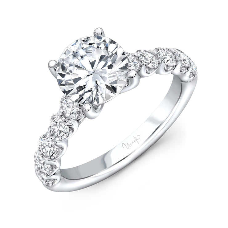 Uneek Timeless Collection Cathedral Round Engagement Ring