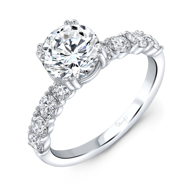 Uneek Timeless Collection Straight Round Engagement Ring