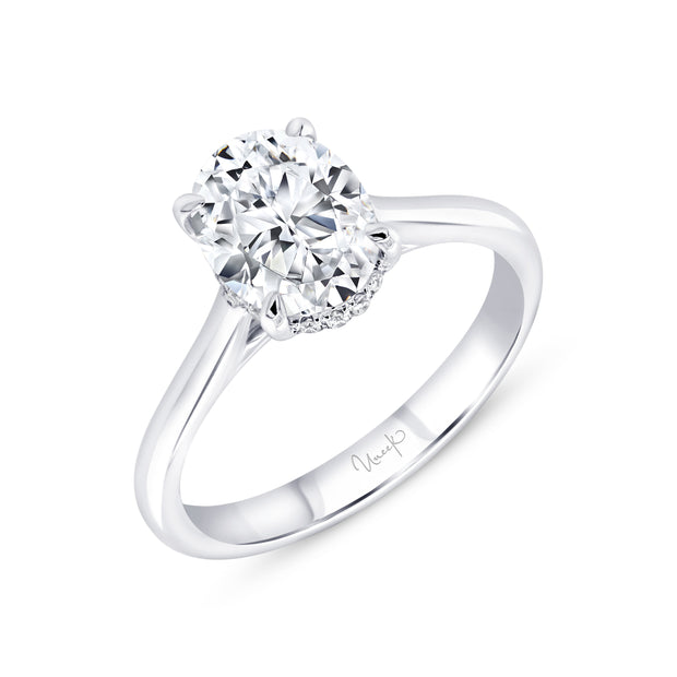 Uneek Timeless Collection Under-Halo Engagement Ring