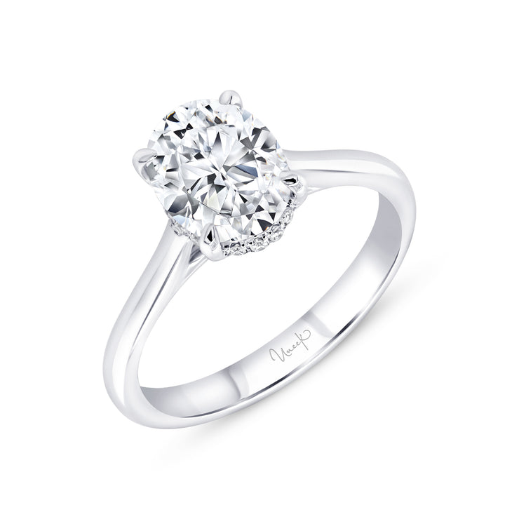 Uneek Timeless Collection Under-Halo Engagement Ring