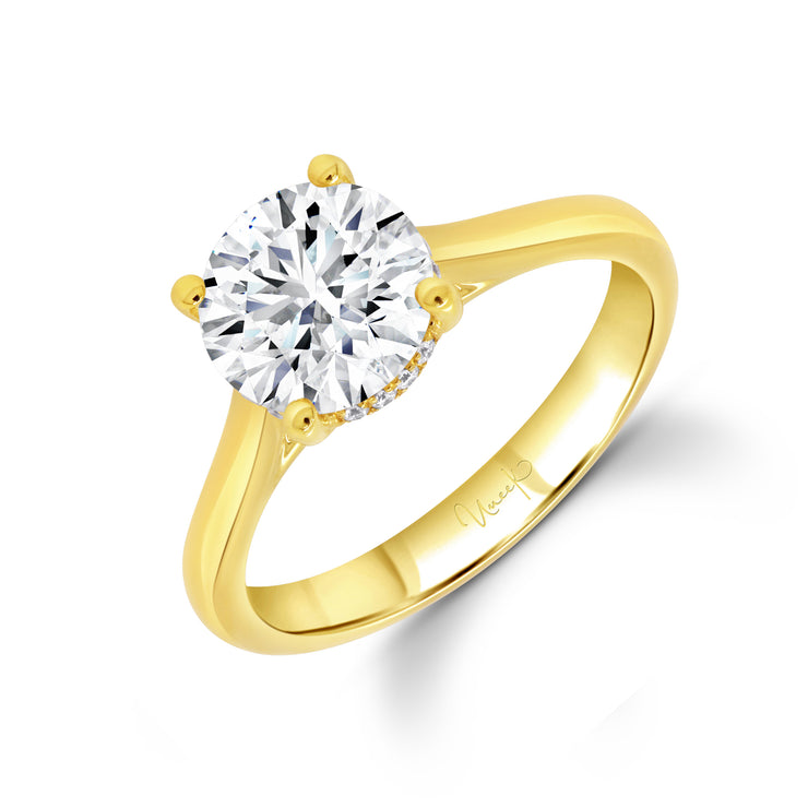 Uneek Timeless Collection Under-Halo Engagement Ring
