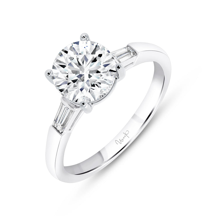 Uneek Timeless Collection Three-Stone Round Engagement Ring