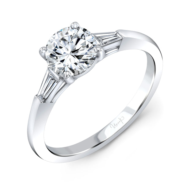 Uneek Timeless Collection Three-Stone Round Engagement Ring