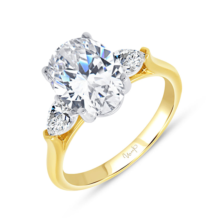 Uneek Timeless Collection Three-Stone Engagement Ring