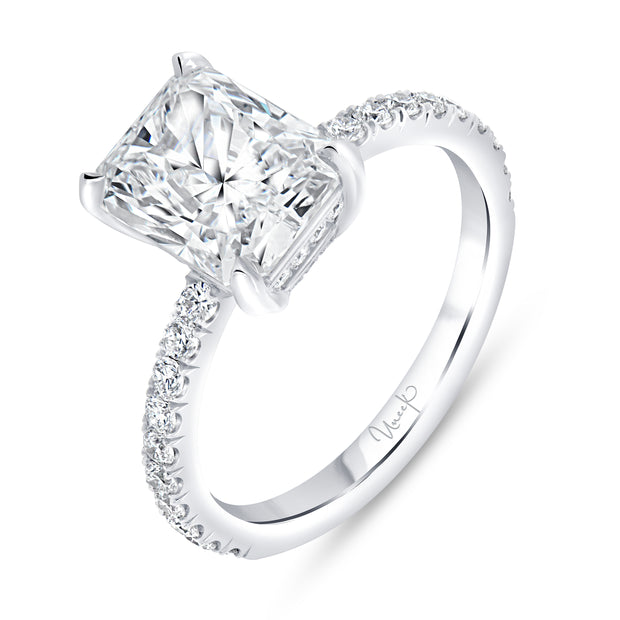 Uneek Signature Collection Straight Radiant Diamond Engagement Ring