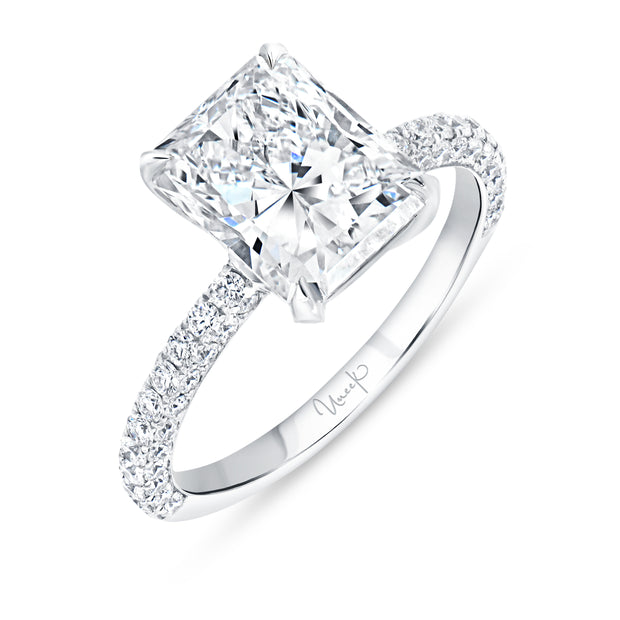 Uneek Signature Collection Straight Radiant Diamond Engagement Ring