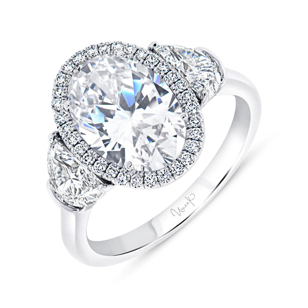 Uneek Signature Collection Three-Stone Diamond Engagement Ring