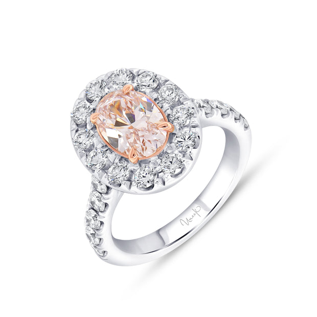 Uneek Signature Collection Sngle-Halo Engagement Ring