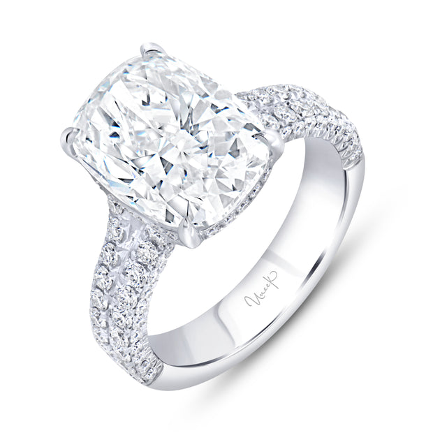 Uneek Signature Collection Split Cushion Diamond Engagement Ring