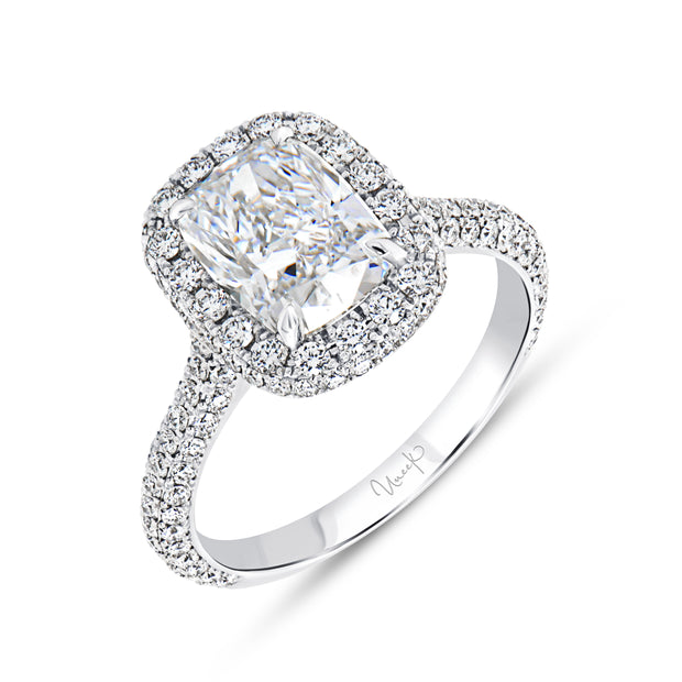 Uneek Signature Collection Halo Diamond Engagement Ring