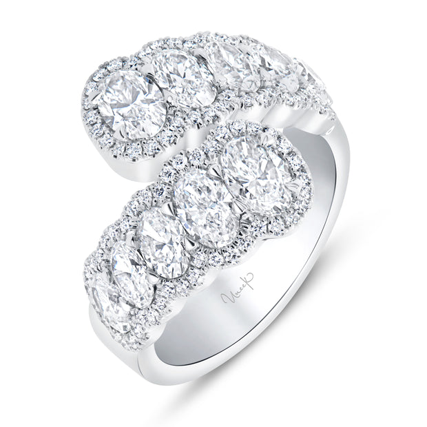 Uneek Signature Collection Bypass Oval Diamond Fashion Ring
