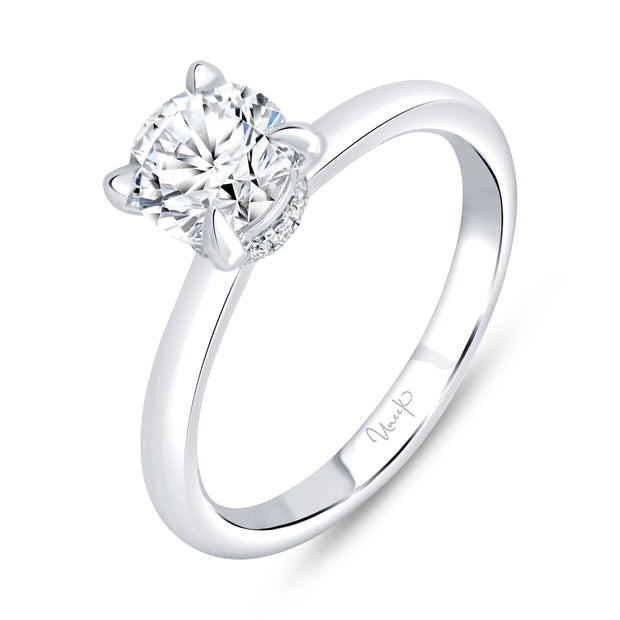 Uneek Timeless Collection Under-Halo Engagement Ring