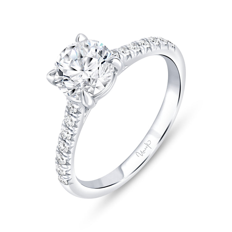 Uneek Timeless Collection Straight Round Engagement Ring