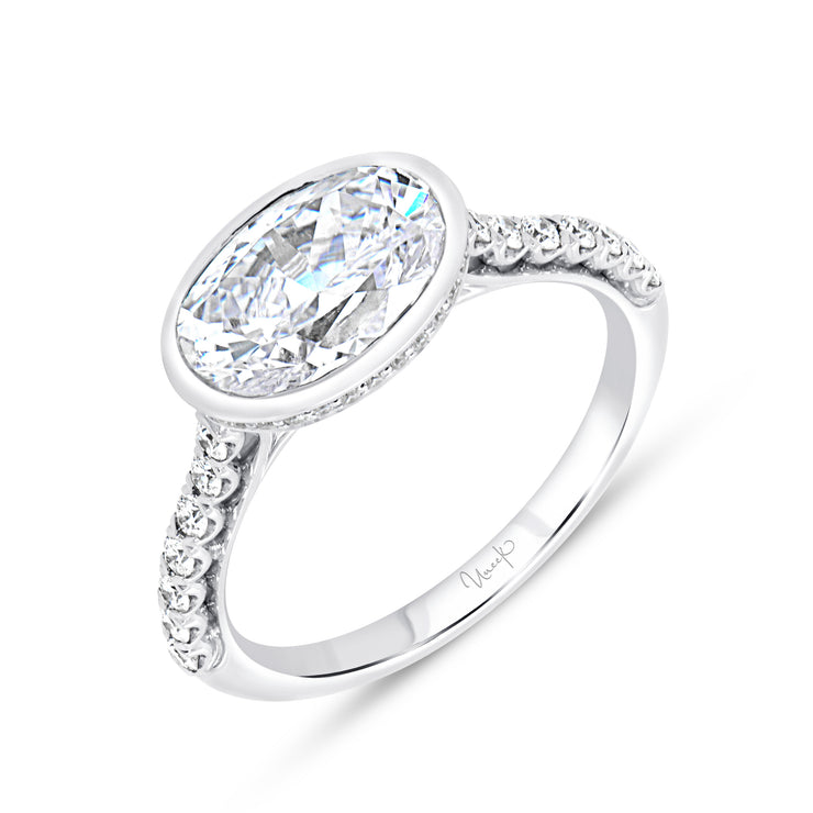 Uneek Alexandria Collection Bezel Engagement Ring