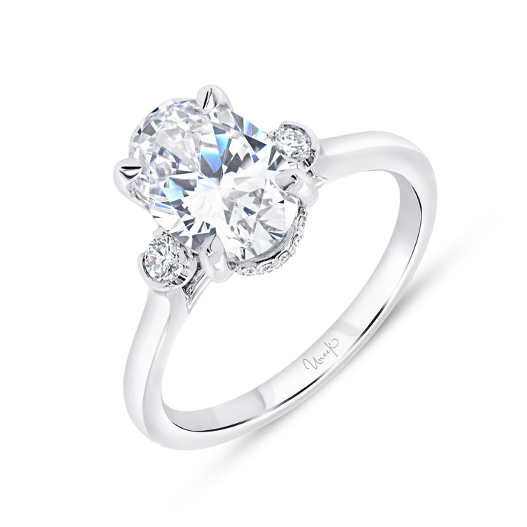 Uneek Timeless Collection Under-Halo Engagement Ring