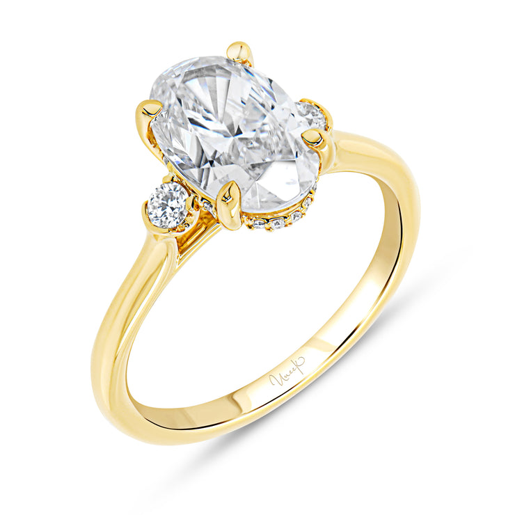 Uneek Timeless Collection Under-Halo Engagement Ring
