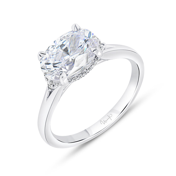 Uneek Timeless Collection Under-Halo Engagement Ring