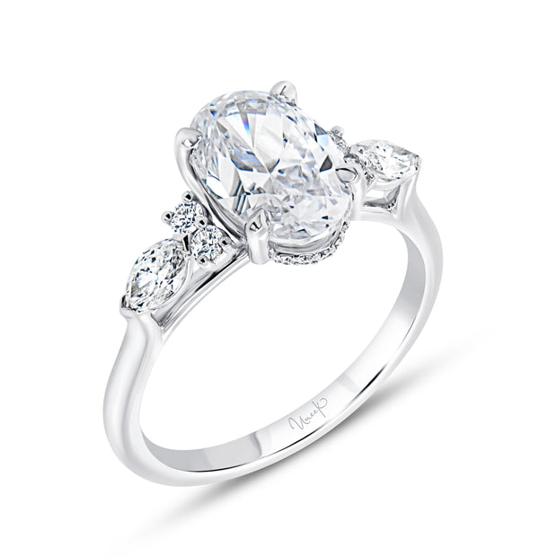 Uneek Timeless Collection Under-Halo Engagement Ring