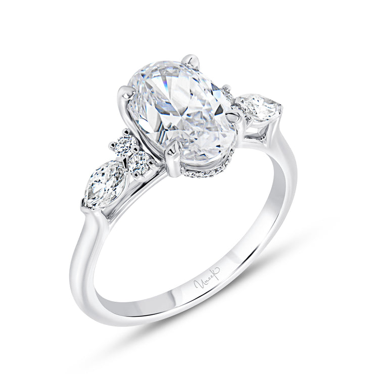 Uneek Timeless Collection Under-Halo Engagement Ring