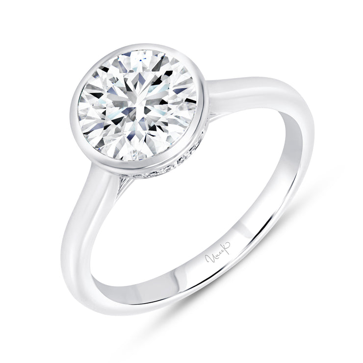 Uneek Alexandria Collection Bezel Engagement Ring