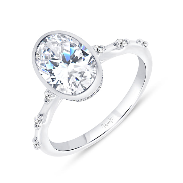 Uneek Alexandria Collection Bezel Engagement Ring