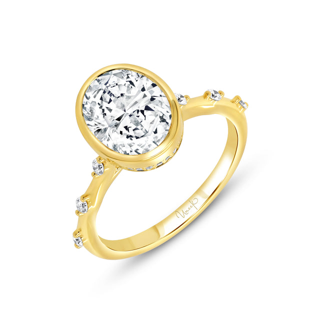 Uneek Alexandria Collection Bezel Engagement Ring