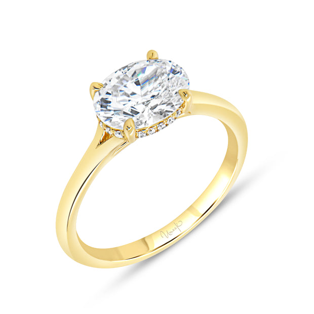 Uneek Timeless Collection Under-Halo Engagement Ring