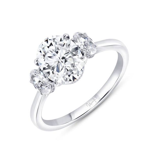 Uneek Timeless Collection Three-Stone Engagement Ring