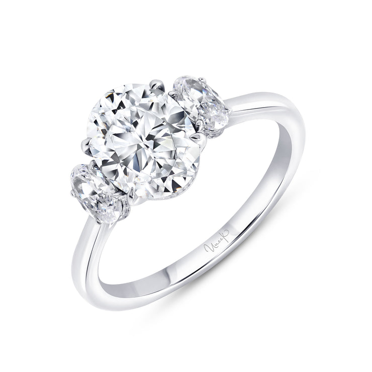 Uneek Timeless Collection Three-Stone Engagement Ring