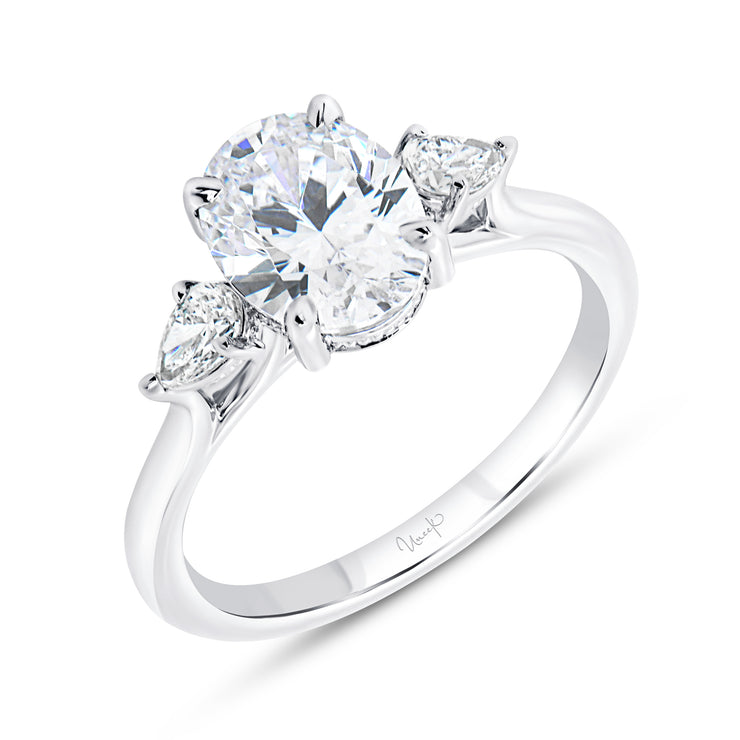 Uneek Timeless Collection Three-Stone Engagement Ring