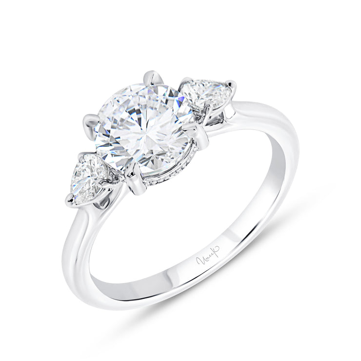 Uneek Timeless Collection Three-Stone Engagement Ring