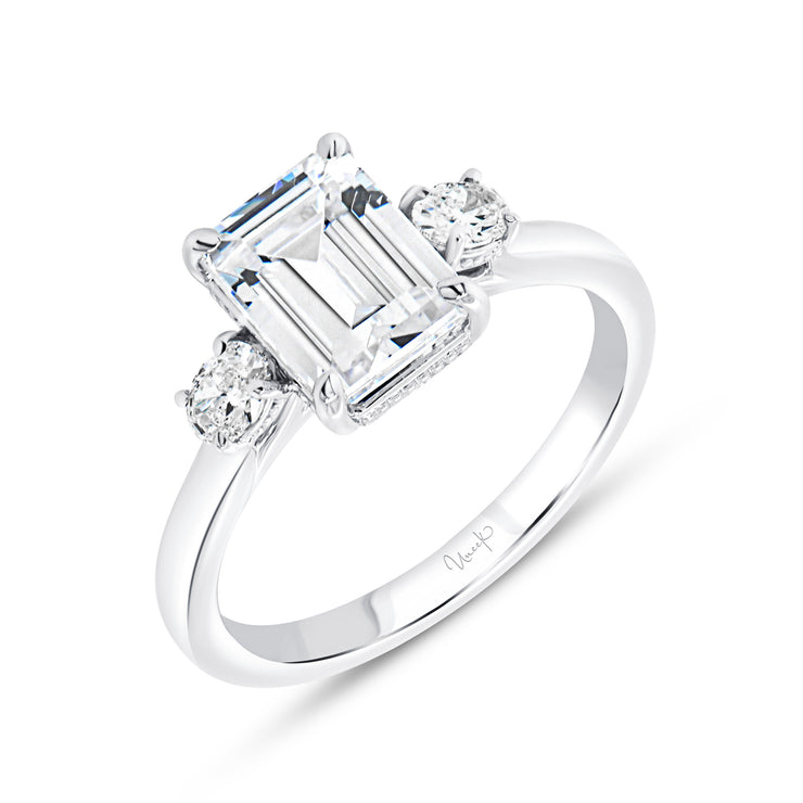 Uneek Timeless Collection Three-Stone Engagement Ring