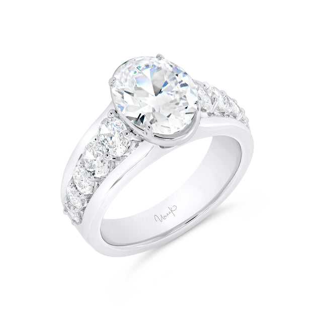 Uneek Alexandria Collection Solitaire Oval Engagement Ring