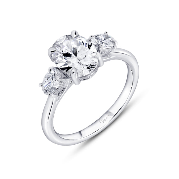 Uneek Timeless Collection Three-Stone Engagement Ring