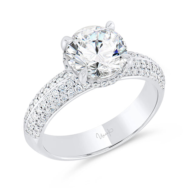Uneek Timeless Collection Under-Halo Engagement Ring