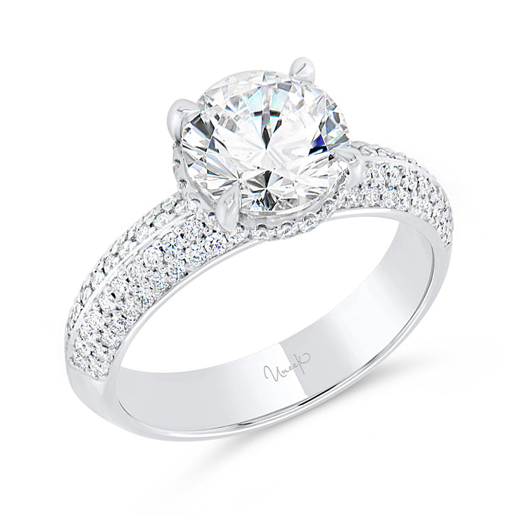 Uneek Timeless Collection Under-Halo Engagement Ring
