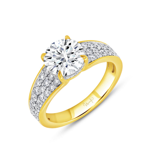 Uneek Alexandria Collection Under-Halo Engagement Ring