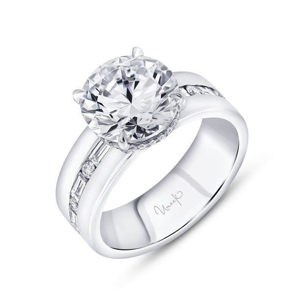Uneek Alexandria Collection Under-Halo Engagement Ring