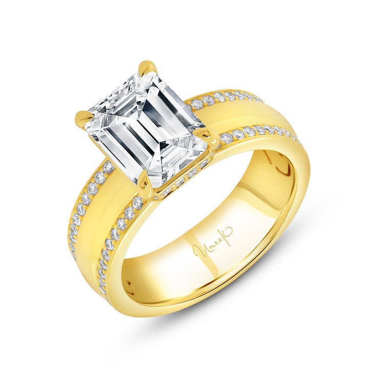 Uneek Alexandria Collection Under-Halo Engagement Ring