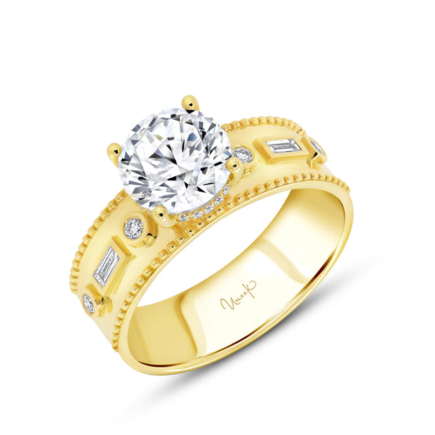 Uneek Alexandria Collection Under-Halo Engagement Ring