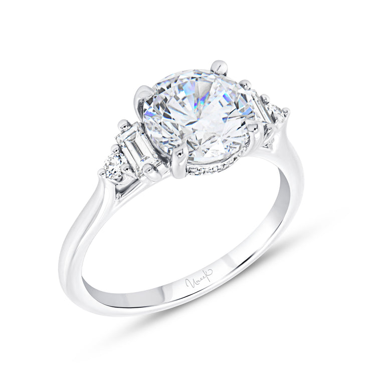 Uneek Timeless Collection Under-Halo Engagement Ring