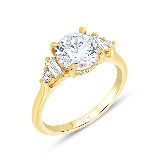 Uneek Timeless Collection Under-Halo Engagement Ring