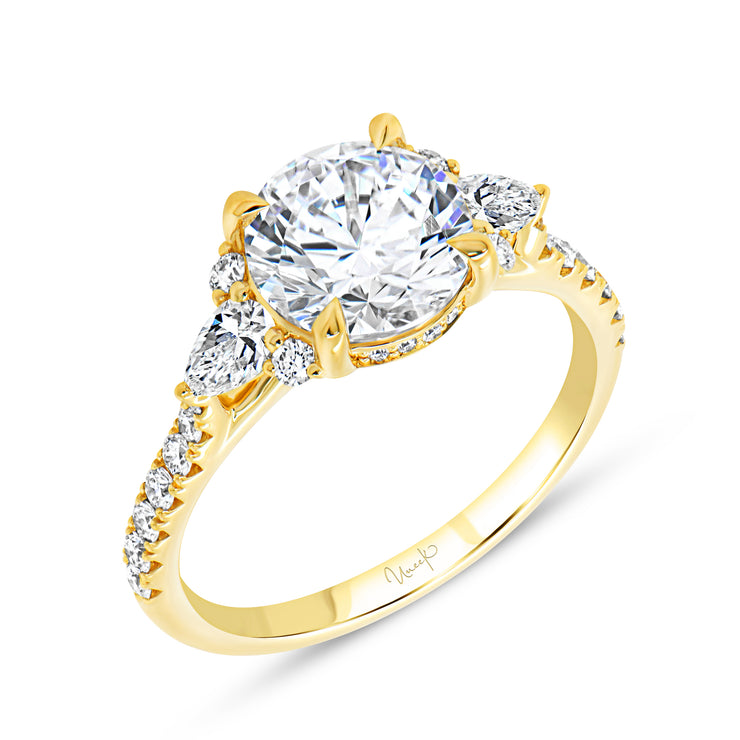 Uneek Timeless Collection Under-Halo Engagement Ring